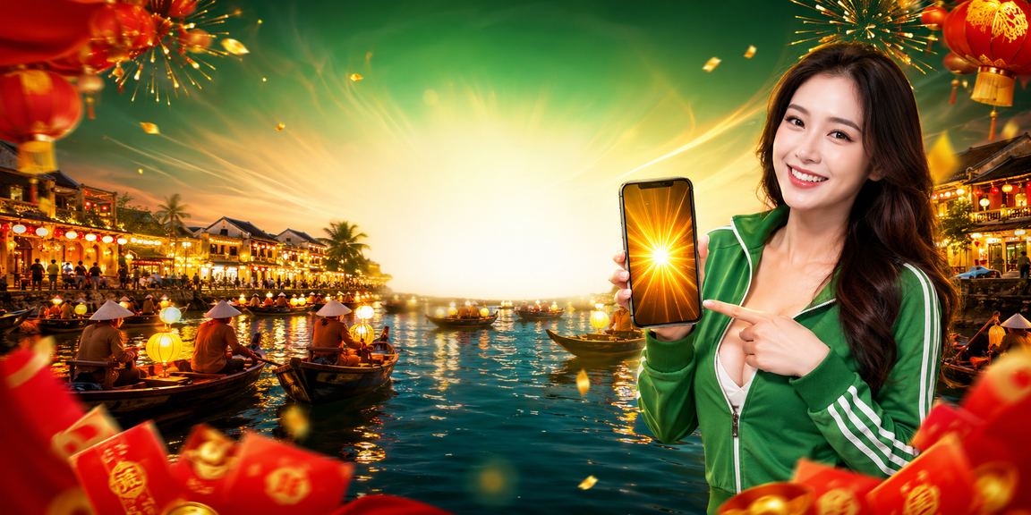 Người chơi nhận bao lì xì khuyến mãi tại Hội An